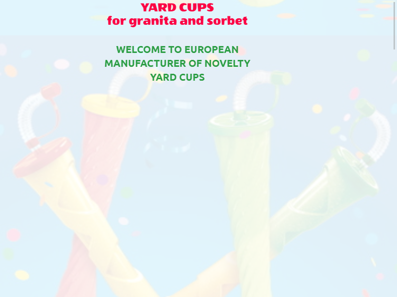 Sweet World - producent kielichów Yard Cups do sorbetów